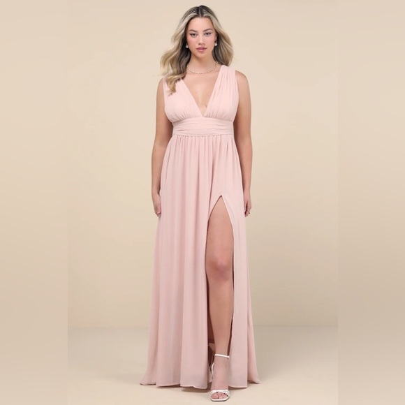 LULU’S Heavenly Hues Blush Maxi Dress - Picture 3 of 8